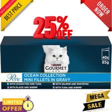 Image of GOURMET Perle Ocean Collection Wet Cat Food 40x85g pure 100% UK