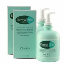 Image of 2 x Dermol 500 Lotion 500ml Antimicrobial Emollient Moisturiser Soap Substitute