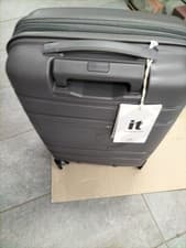 Image of IT LUGGAGE ECO TOUGH 8 WHEEL 54L GREY TRAVEL CASE, TSA LOCK APPROVED NEW.