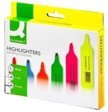 Image of Q-Connect Assorted Highlighter Pens (Pack of 6) KF01909