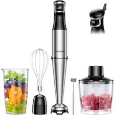 Image of SHARDOR Hand Blender 1100W 5 in 1 Stick Blender 20 Speed Turbo Hand Whisk