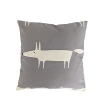 Image of Scion Silver Grey Mr Fox Cushion Cover 16" - Handmade