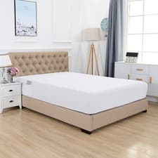 Image of 600 Thread Count Egyptian Cotton Fitted Sheet 1 PC White Colour UK Single