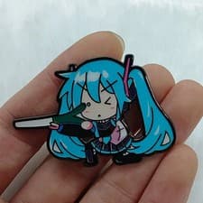 Image of Hatsune Miku Enamel Pin Virtual Idol Singer Anime Kawaii Badges Cartoon Brooch f