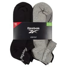 Image of Reebok Men's Trainer Low Cut Sock 10 Pack In 2 Colours and In 2 Sizes New