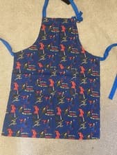 Image of mens cooking kitchen apron Justice League superhero Batman Flash Superman bbq