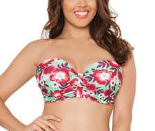 Image of Curvy Kate CS3041 Aloha Bandeau Bikini Top in Sea Foam
