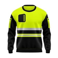 Image of Hi Vis Viz High Visibility Jacket Reflective Work Wear Fleece SweatShirt S-2XL