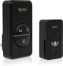 Image of Byron DBY-23452BS Wireless Doorbell Set - Kinetic Energy - Black
