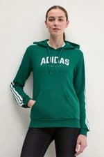 Image of Women's Adidas 3-Stripe hooded sweatshirt Lounge Soft Side Graphic