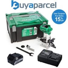 Image of Hikoki M1808DAJPZ 1/4in Cordless Router Trimmer 18V 1 x 5.0Ah Li-ion Cased Kit