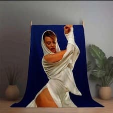 Image of Kylie Minogue Themed Plush Blanket Soft Flannel All-Season Cozy Throw 220x150cm