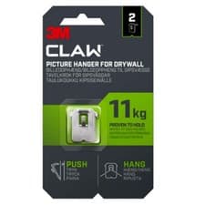 Image of 4 x 3M Claw Drywall Picture Hanger│Push & Hang│3PH11-2UKN│Holds 25 Lbs (11kg)