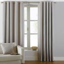 Image of Paoletti Atlantic Twill Woven Eyelet Curtains