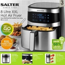 Image of Salter EK4628 XXL 8L Air Fryer - Hot Air Circulation, Oil Free, Removable Non-St