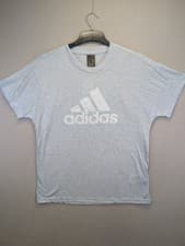 Image of Adidas WINS 3.0 T-Shirt Blue Speckle Size M Logo Tee BNWT Activewear