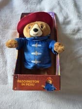 Image of Paddington Bear In Peru Talking 5 Phrases 27cm Soft Plush Bear. New Boxed