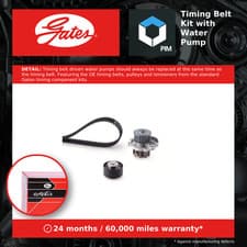 Image of Timing Belt & Water Pump Kit fits FIAT Set Gates 71771575 Top Quality Guaranteed