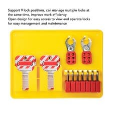 Image of Lockout Station With 9 Lock Locations Open Design For Industrial Safety
