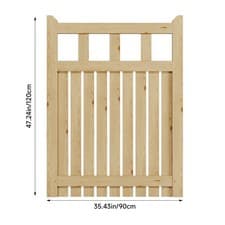 Image of Tall Outdoor Wooden Fence Gates Privacy Garden Gate Pedestrian Gate with Hinges