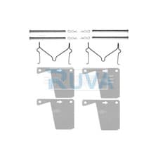 Image of Fits Ford Capri 1974-1987 Escort 1974-1980 Ruva Front Brake Pads Fitting Kit