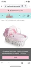 Image of Claire de Lune Natural Wicker Baby Moses Basket with Stand