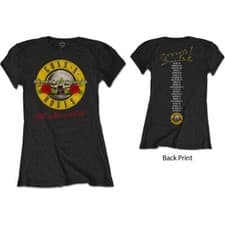 Image of Guns N' Roses Ladies Slim Fit T-Shirt: Not In This Lifetime Tour (Back Print) OF