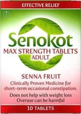 Image of Senokot Max Strength Natural Relief for Constipation - 10 Tablets 3 Packs