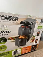 Image of Tower 11 Litre Vortx Dual Layer Air Fryer T17190 Grey Digital Control