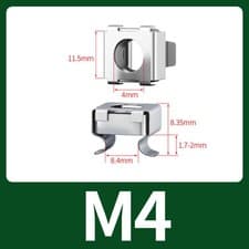 Image of Cage Nuts Carbon Steel Nickel Plated Colour Zinc 304/201 Stainless Steel M4-M10