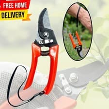 Image of Garden Shears Secateur Pruning Gardening Scissors Shrub Branch Bypass Trimmer UK