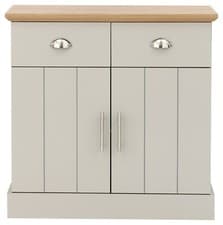 Image of Kendal Compact Sideboard Grey Oak colour top