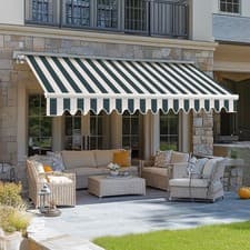 Image of 2.5 x 2m Manual Awning Canopy Outdoor Garden Patio Sun Shade Retractable Shelter