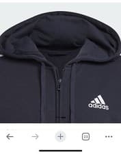 Image of ESSENTIALS FRENCH TERRY 3-STRIPES FULL-ZIP HOODIE