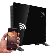 Image of Glass Panel Heater, Electric 1500W, Wi-Fi Enabled - Black