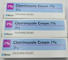 Image of Clotrimazole 1% Cream 20g x3 Antifungal Treatment for Thrush Ringworm Infection