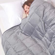 Image of Grey Weighted Blanket for Adults & Teens 11.5kg 152x203cm Quilted Weighted Throw
