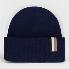 Image of Hugo Boss Landro Wool Blend Beanie 50539817 Dark Blue