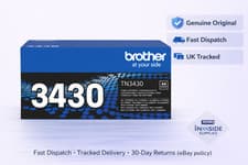 Image of Genuine Brother TN-3430 TN3430 Black Toner Cartridge 3000 Pages Original OEM