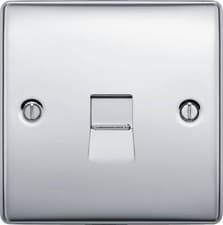Image of BG NPCBTS1-01 BG Chrome 1 Gang Secondary Telephone Socket
