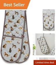 Image of Curious Cats Double Oven Gloves – Durable Heat Protection for Cooking & Baking
