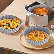 Image of 6Pcs Cake Mold Air Fryer Accessories Silica Gel Air Fryer Lined Basket