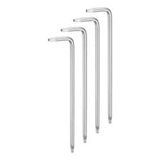 Image of 4pcs T9 Long Arm Tamper Proof Torx Wrench Star Keys S2 Steel Chrome Coated