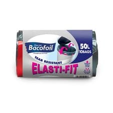 Image of Bacofoil 10 x 50L Elasti-Fit Kitchen Bin Liners