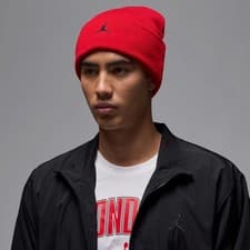 Image of Nike Air Jordan Peak Essential Beanie Knit Gym Red/ Black Hat New FN4672-687
