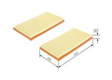Image of Bosch Engine Air Filter fits Mercedes-Benz E-Class T-Model 2006-2011