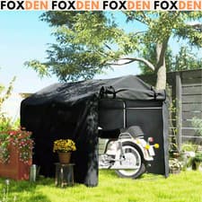 Image of Garden Storage Tent Anti-UV w/ Roll-up Zip Door for Bike & Motorbike Dark Grey