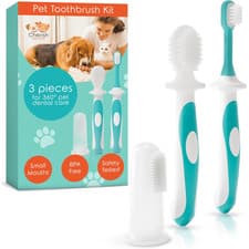 Image of Pet Dog Cat Toothbrush Kit Finger Small Breed Puppies Plaque Removal Fresh