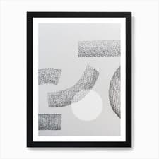 Image of Minimal Abstract Charcoal Art Print Framed Wall Art Poster Canvas Print Picture