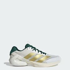 Image of adidas Adizero Ubersonic 5 Tennis Shoes Mens White Gold Trainers Hard Court
